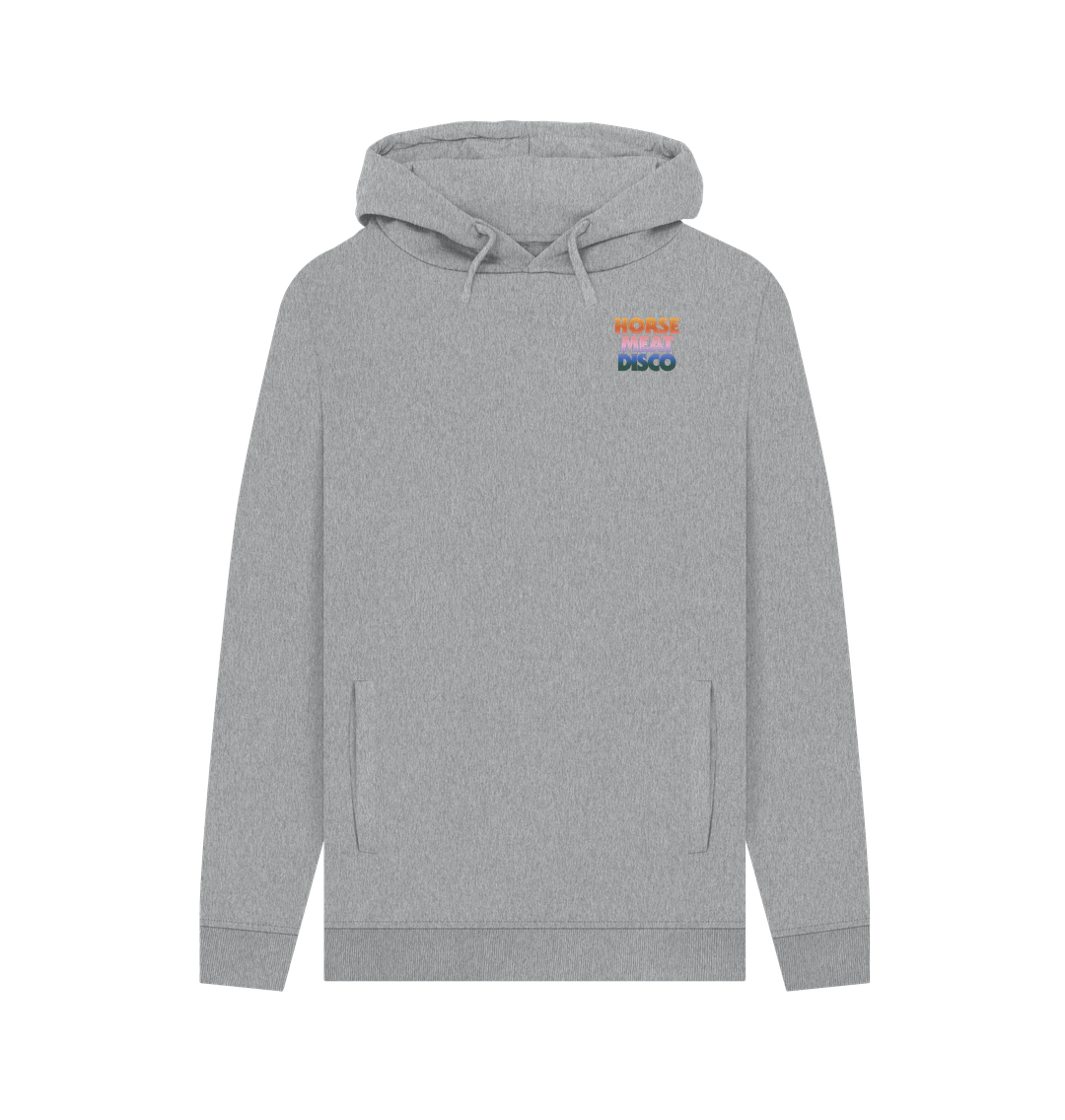Light Heather Classic Rainbow Ombre Hoody on Black