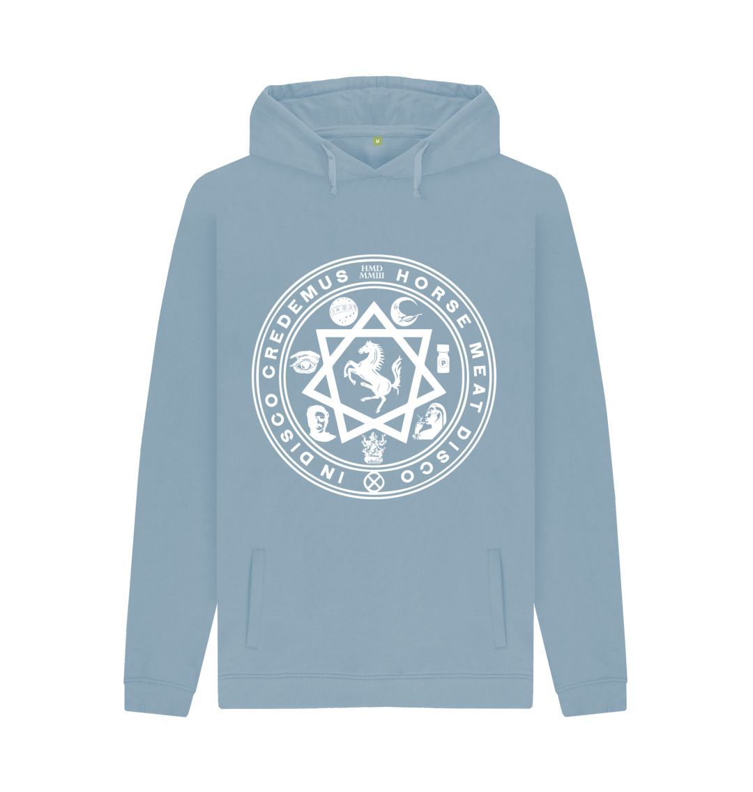 Stone Blue Septogram Hoodie - White Print