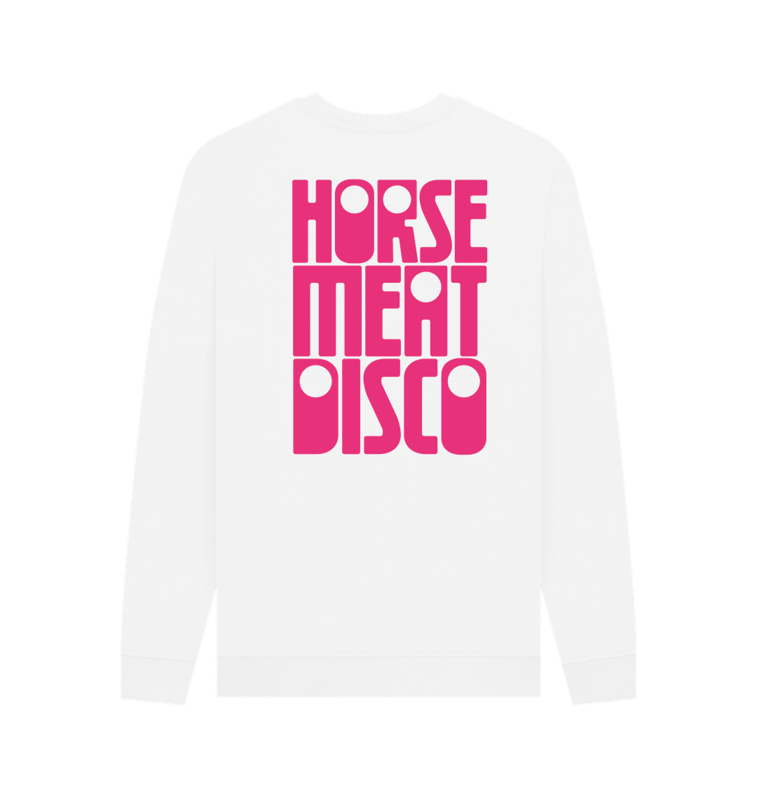 4 Horses Etch Sweatshirt - Pink Print on Black