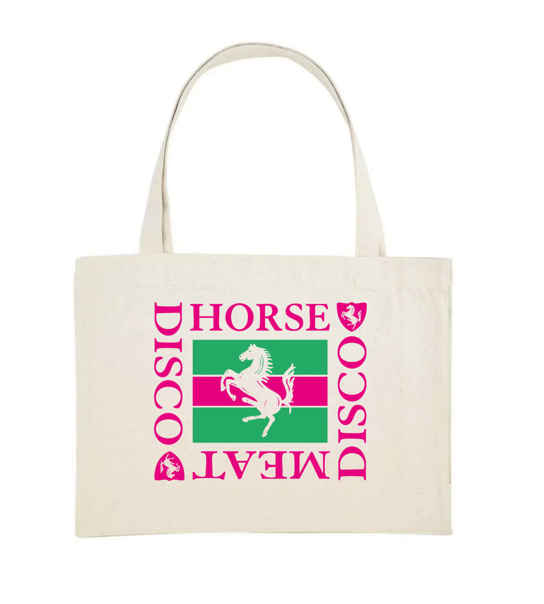Horse Meat Disco Shopper White - Pink / Green