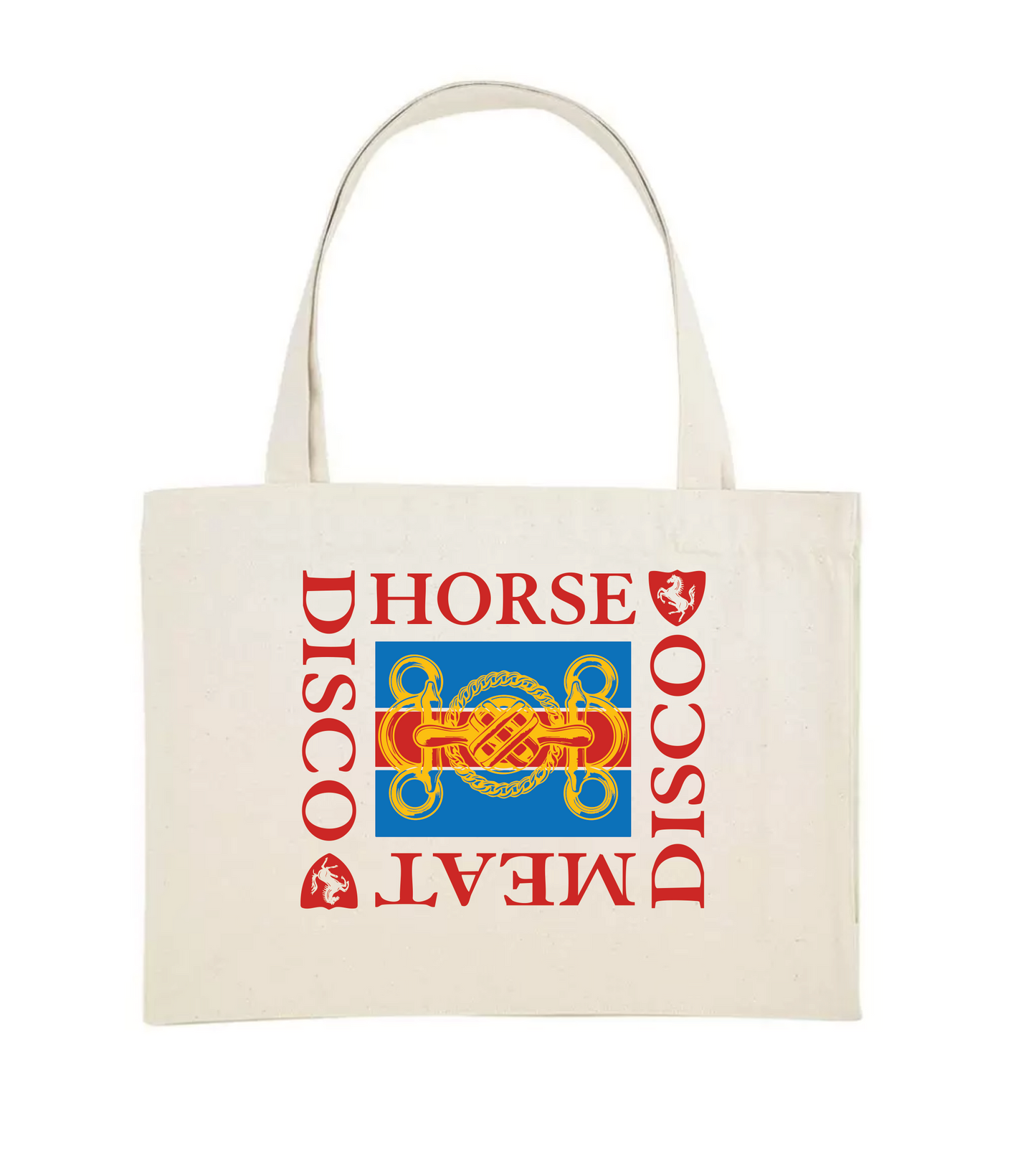 Horse Meat Disco Snaffle Shopper White - Red / Blue / Yellow
