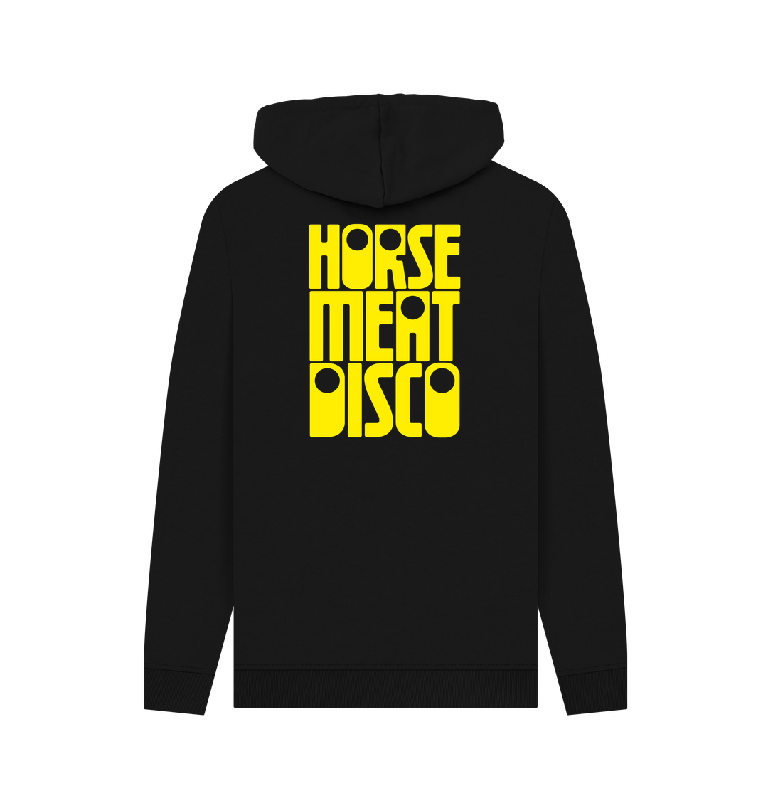 4 Horses Etch Hoody - Yellow Print on Black
