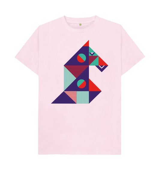 Pink Geo Horse T Shirt - Pink