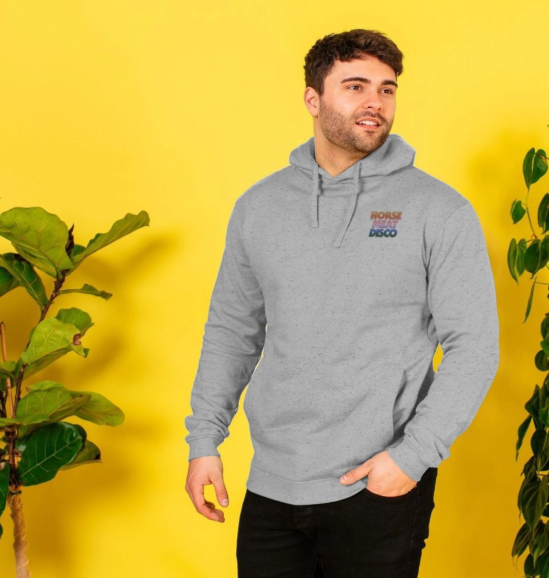 Classic Rainbow Ombre Hoody on Grey