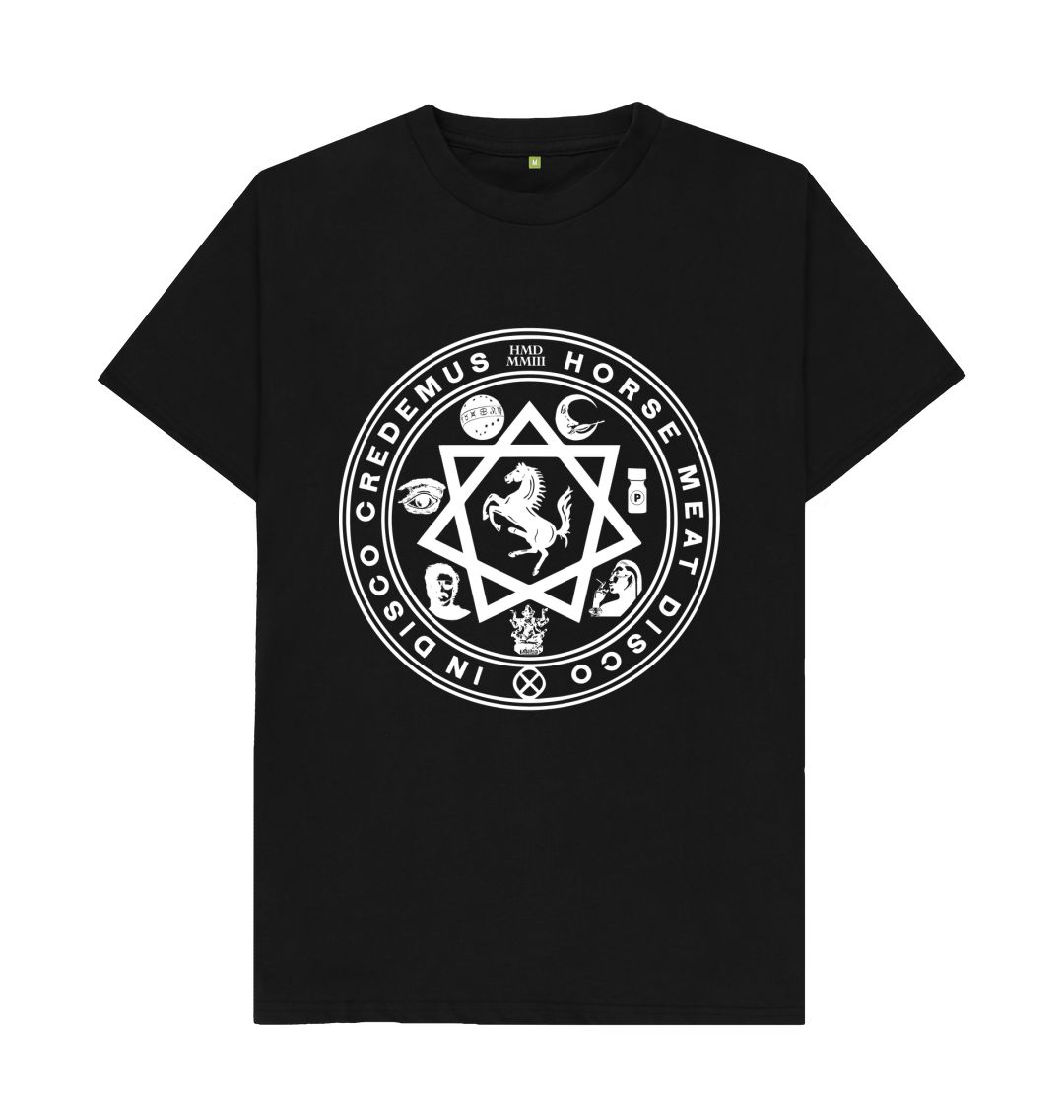 Black Septogram T-Shirt - White Print