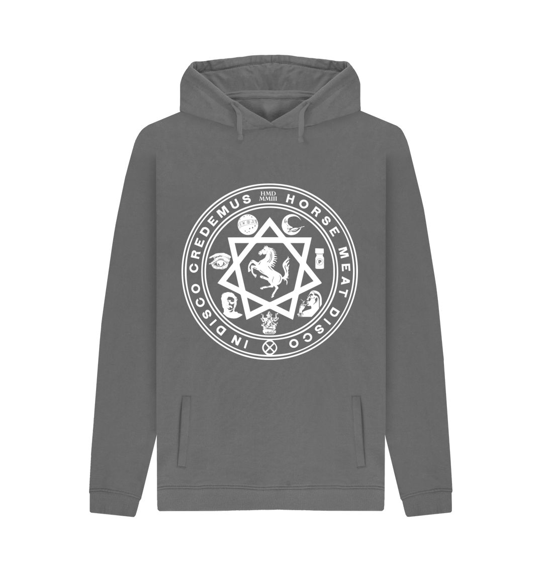 Slate Grey Septogram Hoodie - White Print