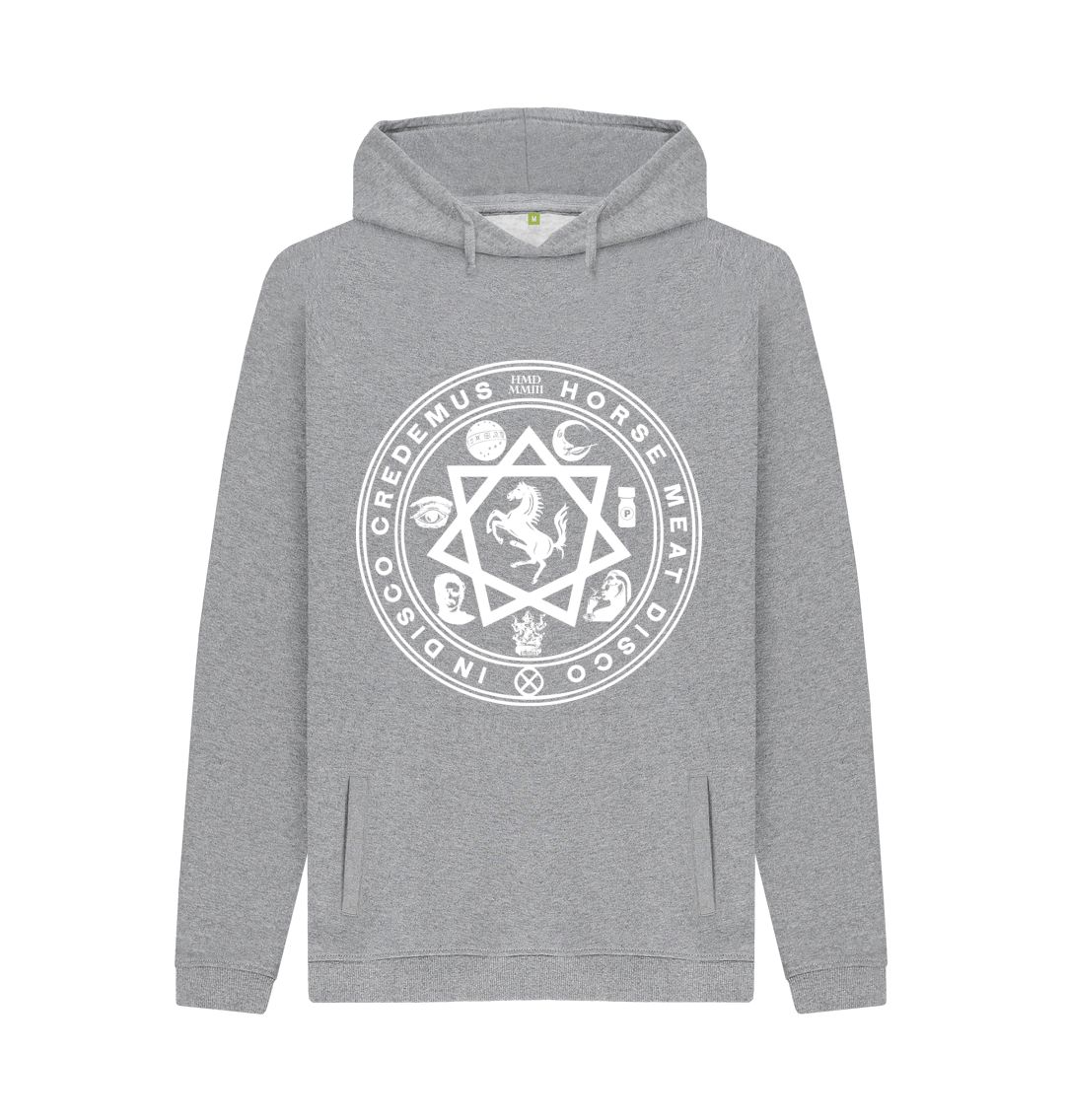 Light Heather Septogram Hoodie - White Print