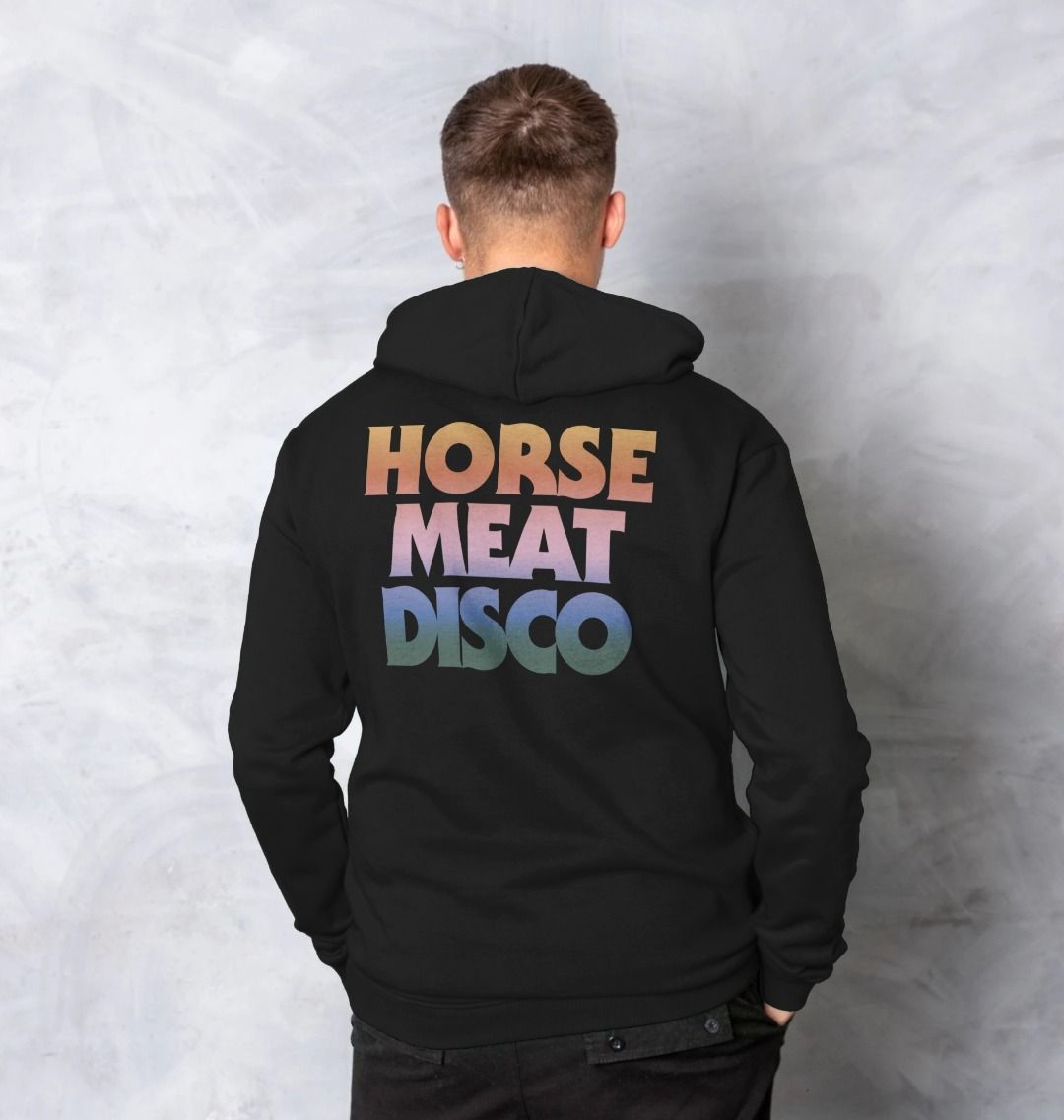 Classic Rainbow Ombre Hoody on Black