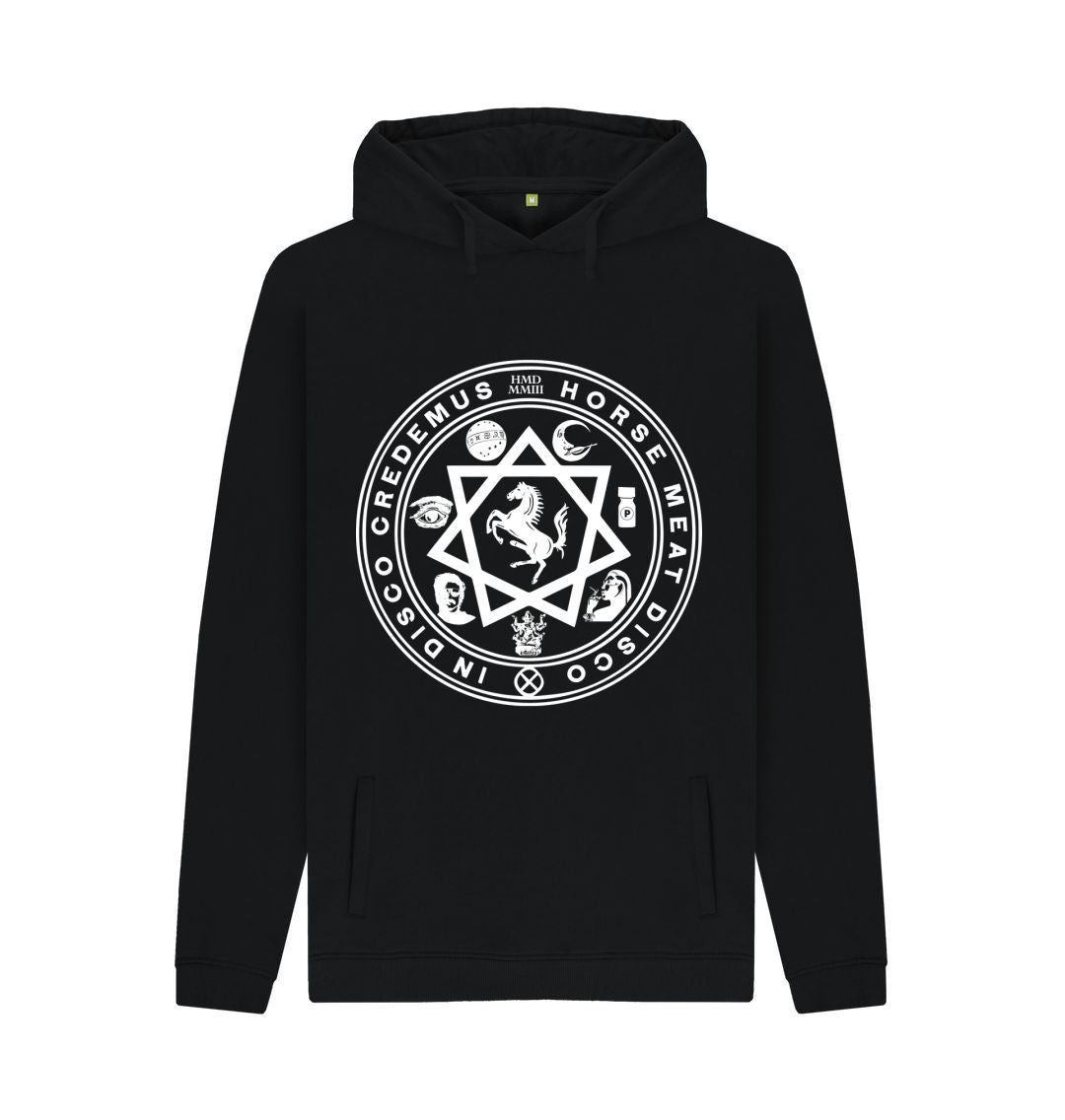 Black Septogram Hoodie - White Print