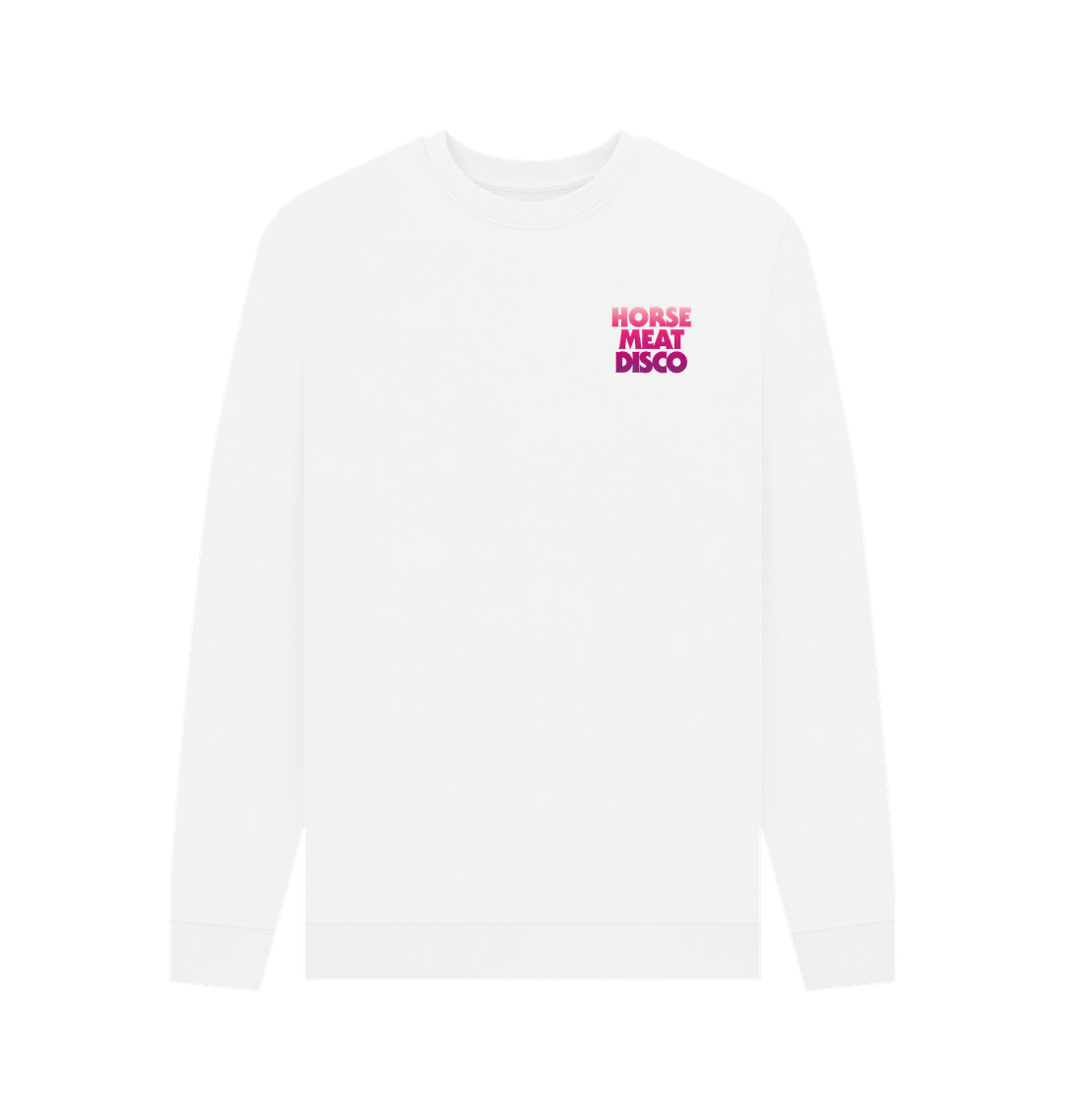 White Classic Logo Lipstick Ombre Sweatshirt on White