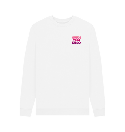 White Classic Logo Lipstick Ombre Sweatshirt on White