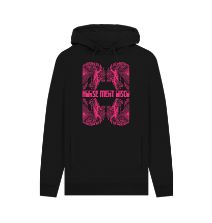 Black 4 Horses Etch Hoody - Pink Print on Black