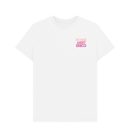 White Disco Lipstick T-Shirt on Black