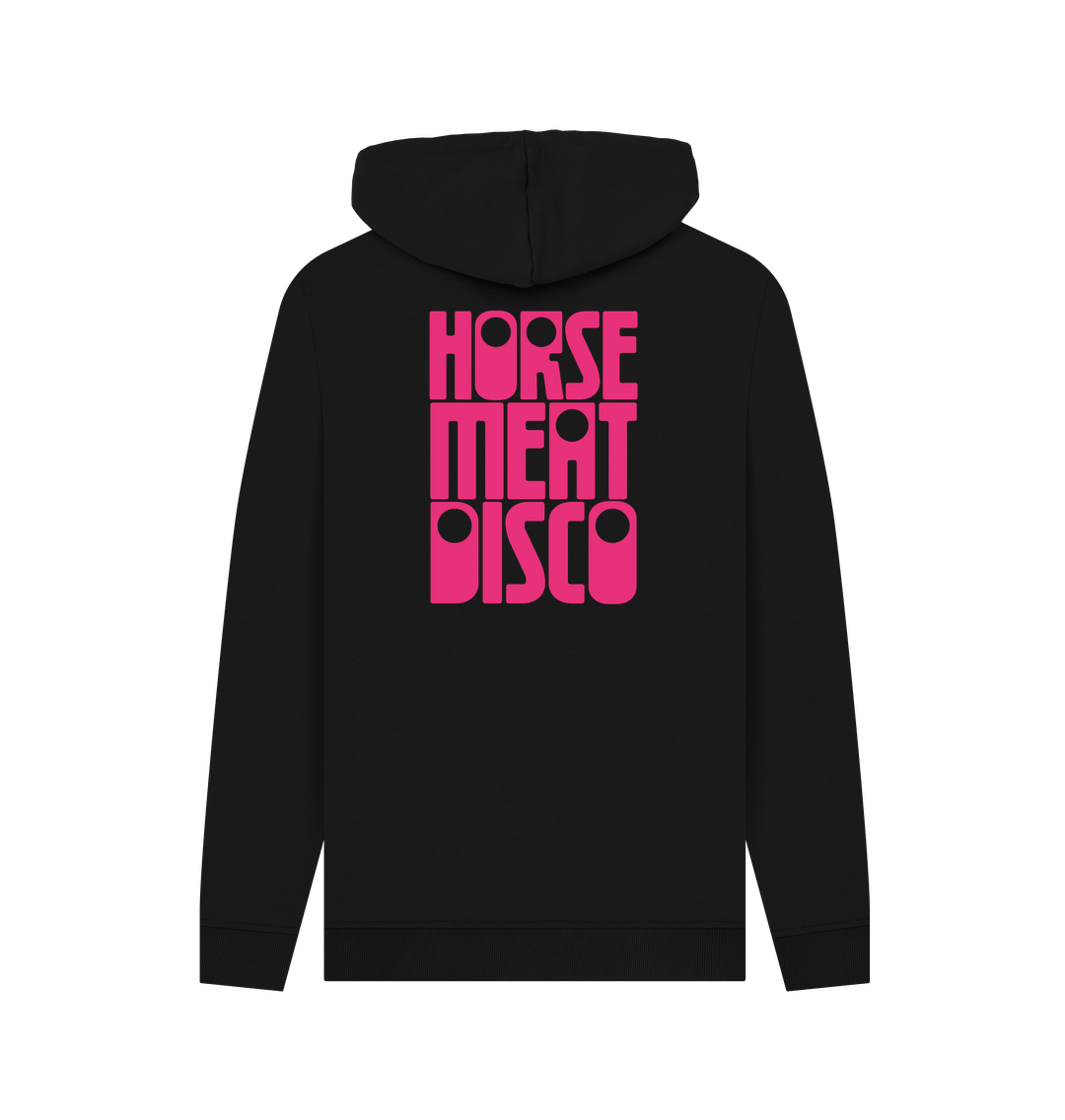 4 Horses Etch Hoody - Pink Print on Grey