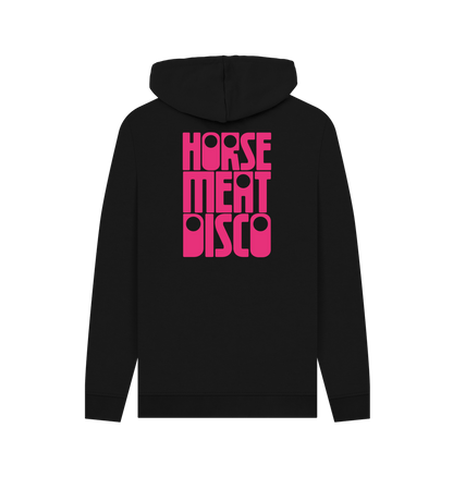 4 Horses Etch Hoody - Pink Print on Grey