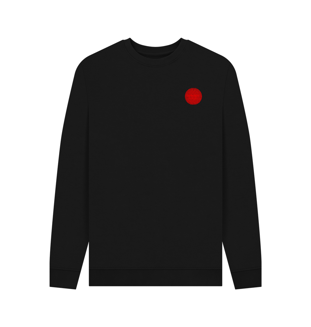 Black Mirror Ball Logo Sweatshirt on White