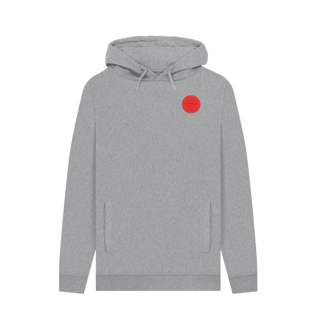 Light Heather Mirror Ball Logo Hoody on Grey