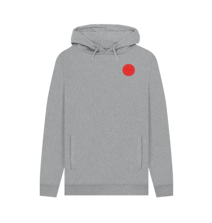 Light Heather Mirror Ball Logo Hoody on Grey