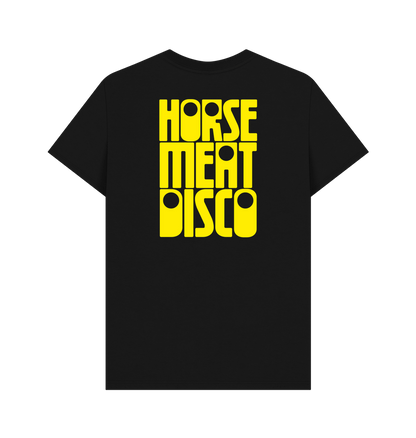 4 Horses Etch T-Shirt - Yellow Print on Black