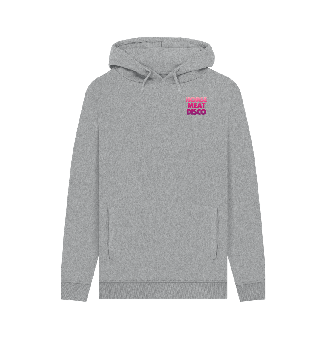 Light Heather Classic Logo Lipstick Ombre Hoody on Black