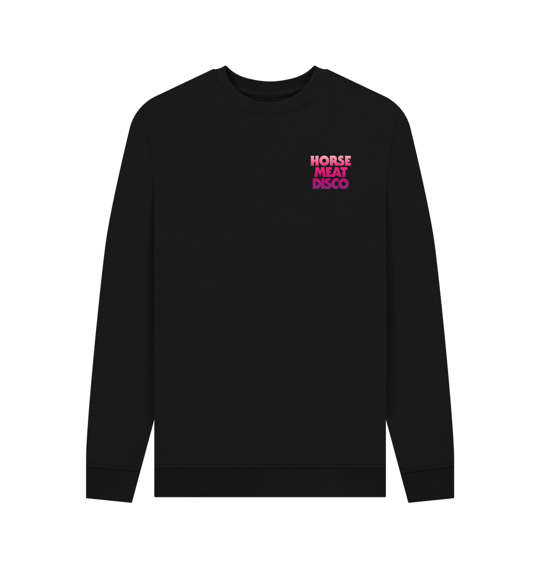 Black Classic Logo Lipstick Ombre Sweatshirt on Black