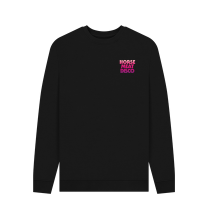 Black Classic Logo Lipstick Ombre Sweatshirt on Black