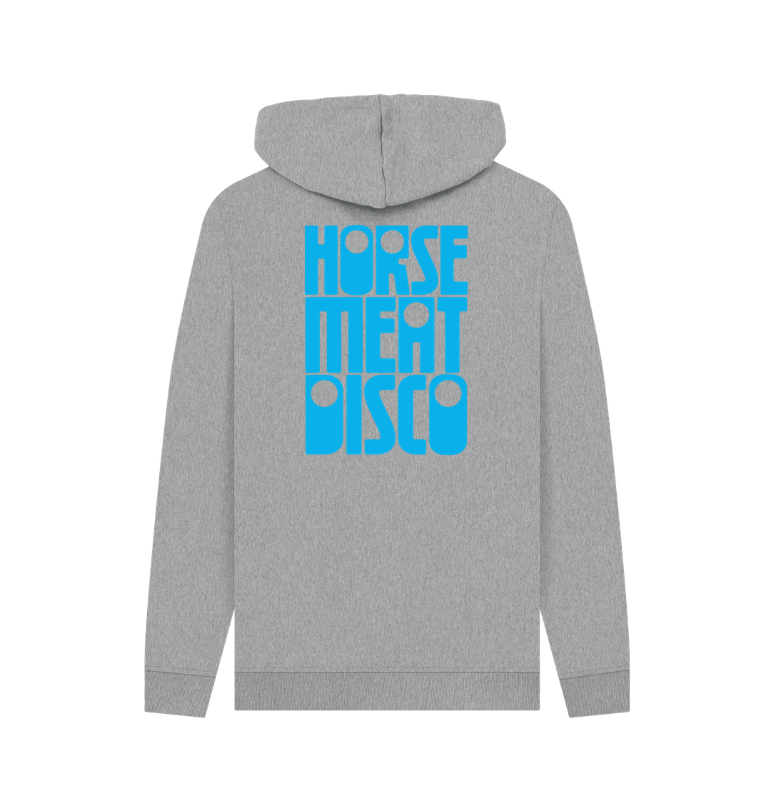 4 Horses Etch Hoody - Turquoise Print on Grey