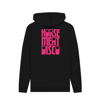 4 Horses Etch Hoody - Pink Print on Black