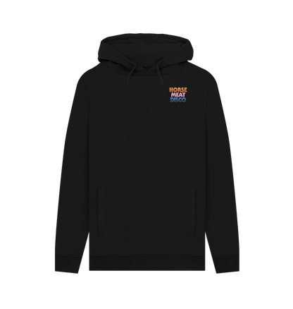 Black Classic Rainbow Ombre Hoody on Grey