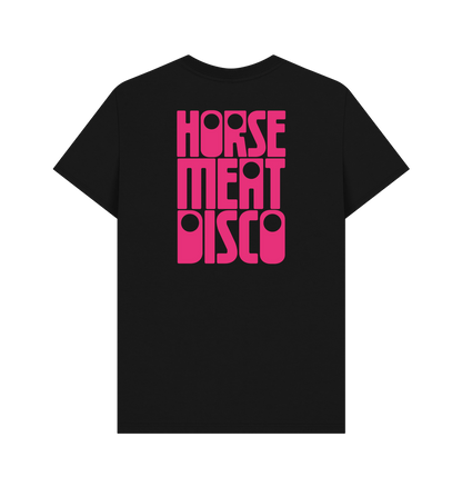 4 Horses Etch T-Shirt - Pink Print on White