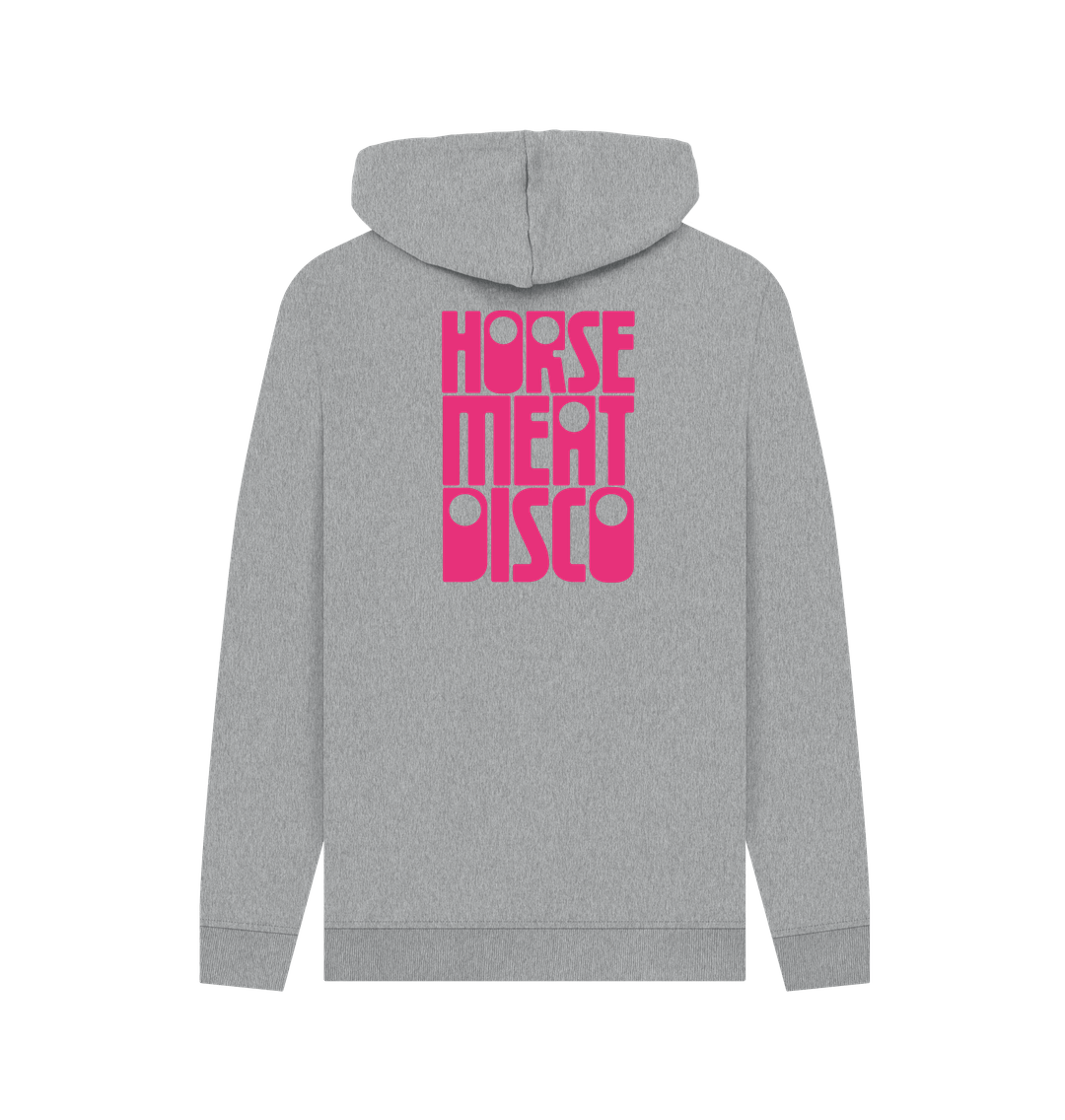 4 Horses Etch Hoody - Pink Print on Black