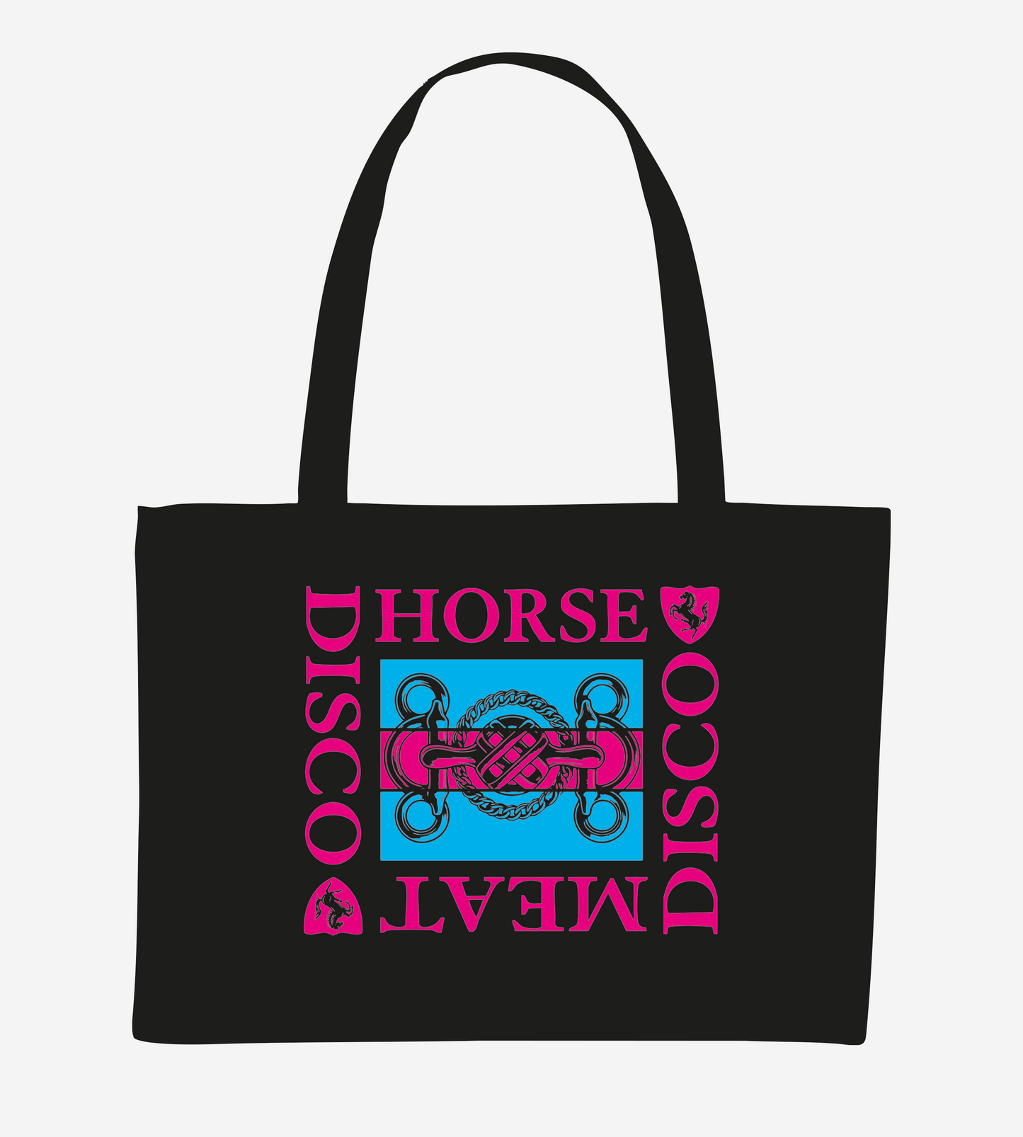 Horse Meat Disco Snaffle Shopper Black - Pink / Blue
