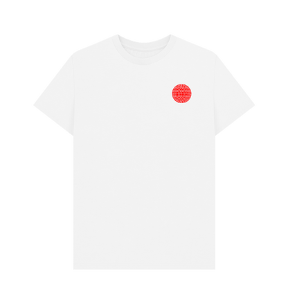 White Mirror Ball Logo T-Shirt on White