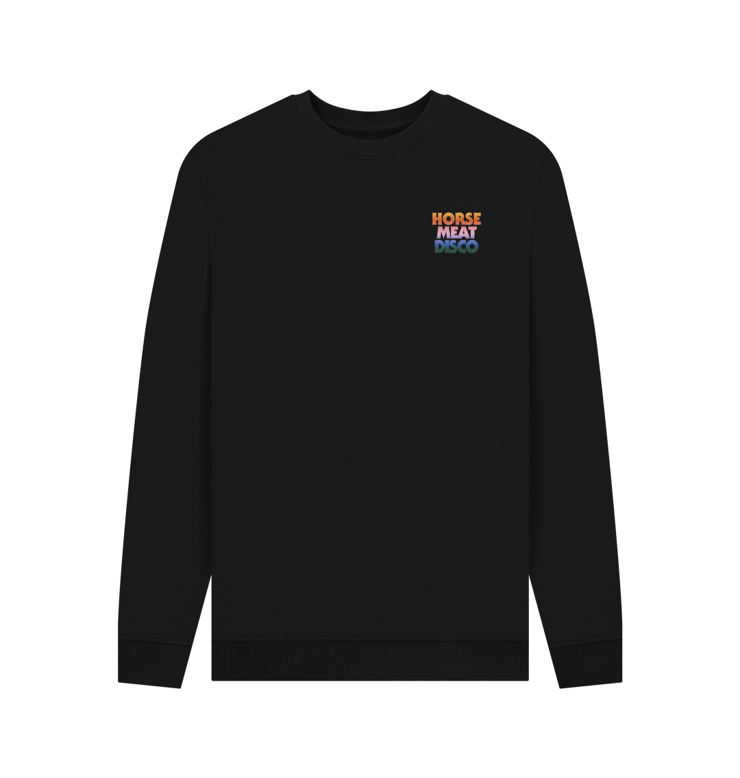 Black Classic Rainbow Ombre Sweatshirt on White