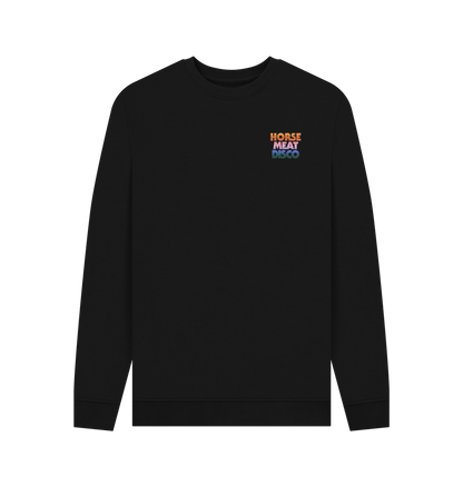 Black Classic Rainbow Ombre Sweatshirt on White