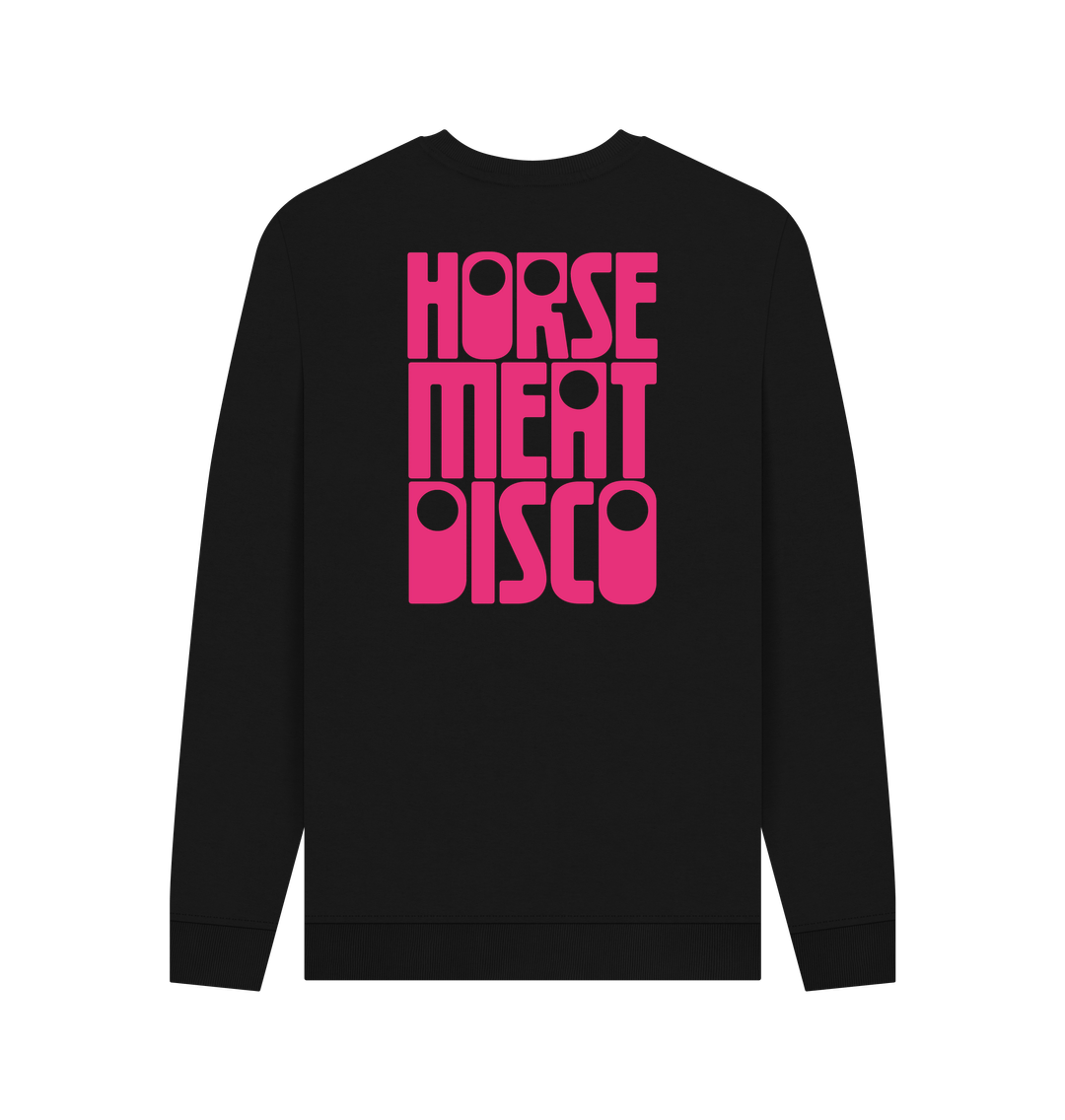 4 Horses Etch Sweatshirt - Pink Print on White