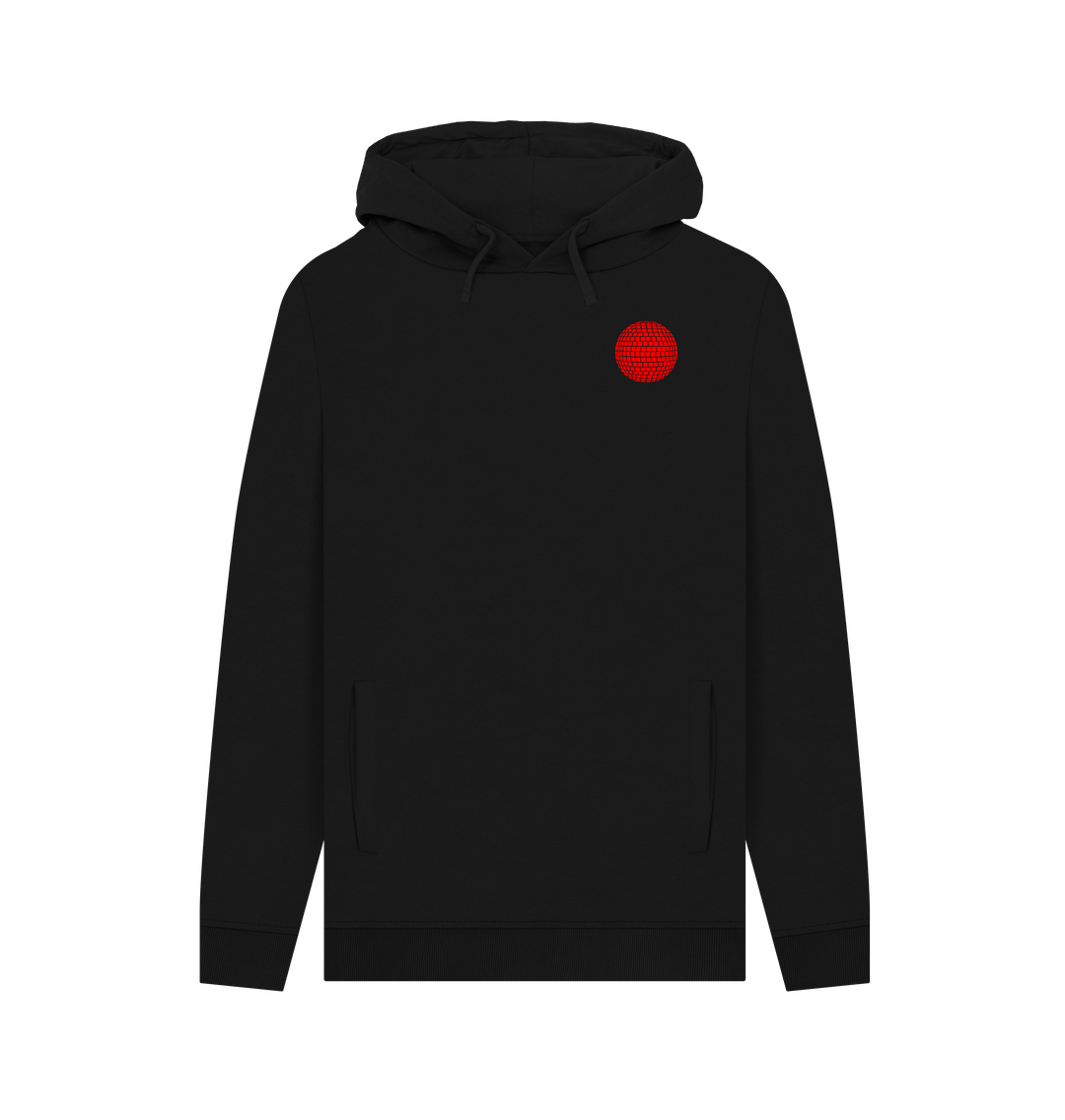 Black Mirror Ball Logo Hoody on Grey