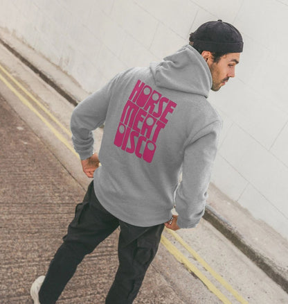 4 Horses Etch Hoody - Pink Print on Grey