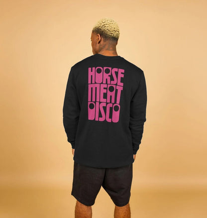 4 Horses Etch Sweatshirt - Pink Print on White